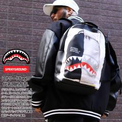 SPRAY GROUND リュック バックパック レザー 大きめ 大容量 高機能 BAG メンズ 白 スプレーグラウンド バッグ  PC対応 A4 B4 通勤 通学 