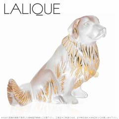 bN  S[fgo[ NA&S[hX^[ 10601300 Lalique Golden Retriever Sculpture, Clear and Gold Luster 