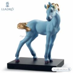 h  K^ n E} u[ E萧쐔1888 u 01008740 LLADRO The Horse Blue Limited Edition