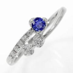 K10WG/ ダイヤモンドハートティアラリング PG 0.02ct