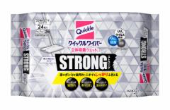  ［3個セット］クイックル立体吸着ウエットシートストロング24枚 花王 まとめ買い ウエットシート 替えシート 仕上げ拭き 拭き掃除 床 掃