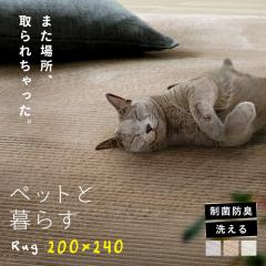 ���O �J�[�y�b�g 3�� �y�b�g�Ή� ���ۉ��H �h�L���H �t�����l�� �Ɍ� ����\ ���ۖh�L �Ɍ��W���K�[�h�t�����l�����O 200�~240cm ���O 