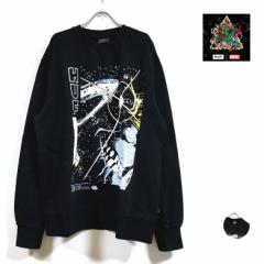 HUF nt ~ AVENGERS AxW[Y R{ THANOS EYE WASHED CREWNECK XEFbg  Y 