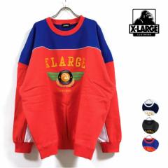 XLARGE GNXg[W PILOT LOGO PANELED CREWNECK SWEAT XEFbg  Y 