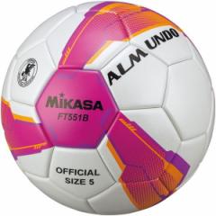 FT551B-PV MIKASA [サッカーボール ALMUND 検定球 5号球(一般・大学・高校生・中学生用)貼り ピンク/バイオレット]【あす着】