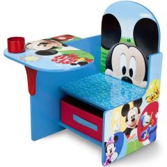 【Disney公式】ミッキーマウス キッズテーブル チェアセット 3点セット デルタ ディズニー ミッキーマウス 一体型 チェアーデスク 男の子 3歳