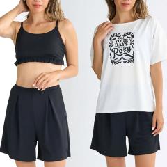 ROXY ���L�V�[ ���b�V��T�V���c�t�� ���� ���f�B�[�X Roxy ARTSY FLORAL RSW251010-BLK