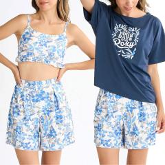 ROXY ���L�V�[ ���b�V��T�V���c�t�� ���� ���f�B�[�X Roxy ARTSY FLORAL RSW251010-BLU
