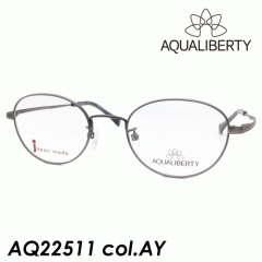 AQUALIBERTY (アクアリバティ)  メガネ AQ22511 col.AY［アンティークグレー］ 47ｍｍ 日本製【料金そのままで伊達メガネ・度付きメガネ