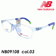 new balance(�j���[�o�����X) �q���p���K�l NB09108 col.03[�N���A�u���[/�u���[�E�O���[��] 45mm �y�Y���h�~�p���b�N�@�\�t���z�y������