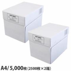 コピー用紙 A4 5000枚(2500枚×2箱) 高白色 印刷用紙 白紙 用紙 A4サイズ PPC用紙 OA用紙『送料無料(一部地域除く)』