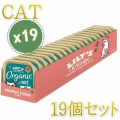 最短賞味2022.8・リリーズキッチン 猫 オーガニックフィッシュのディナー・キャット85g×19個 licb03cs（個別日本語ラベルなし）