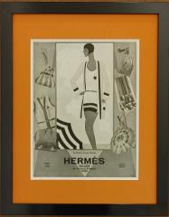 額縁サイズは下記になりますエルメス（HERMES）ビンテージ（ヴィンテージ）アドバタイジングポスター額付