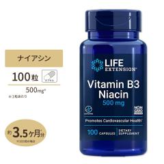 Life Extension �r�^�~��B3 �i�C�A�V�� �T�v�������g 500mg 100�� �J�v�Z�� ���C�t�G�N�X�e���V���� Vitamin B3 Niacin