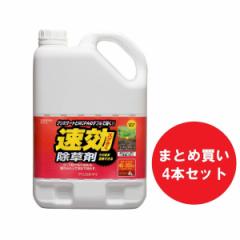 【4本セット】【在庫有・即納】アイリスオーヤマ 除草剤 速効除草剤 4L そのまま使える SJS-4L  液体除草剤 除草 雑草