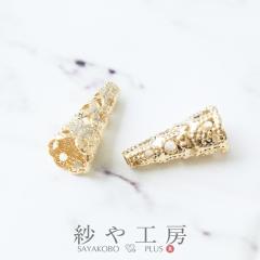 �^�b�Z���L���b�v �������f�U�C�� �~�� 7.5mm �S�[���h 2�� 2�� ��0.8cm �ʂ����t�� ���[�X�͗l ������ �X�`�[�� ���� �^�b�Z������ �A