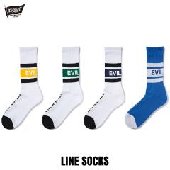 EVILACT(�C�[�u���A�N�g) LINE SOCKS 4�F(WHxYEL/WHxGRN/WHxNVY/BLU)