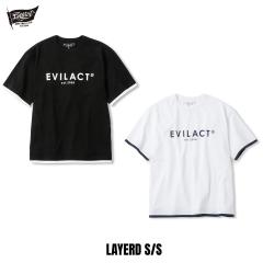 �Z�[���A�C�e��!! EVILACT(�C�[�u���A�N�g) LAYERD S/S (�u���b�N/�z���C�g)