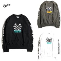 ���Z�[���v���C�X!! EVILACT(�C�[�u���A�N�g) WC BONE SWEAT SHIRTS (�u���b�N�E�z���C�g�E�I���[�u)
