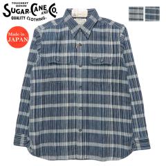 �V���K�[�P�[�� SUGAR CANE �C���f�B�S�`�F�b�N���[�N�V���c ���� FICTION ROMANCE 5oz. INDIGO CHECK WORK SHIRT SC29591 