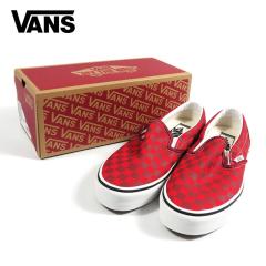 VANS �o���Y Classic �N���V�b�N �X���b�|�� CHECKERBOARD RED/RED �X�j�[�J�[ �V���[�Y  ���@���Y Slip-On VN00117A9IJ�y2026�N�H�~�V��