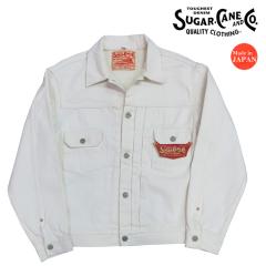 SUGAR CANE �V���K�[�P�[�� 13oz �z���C�g �f�j�� �W���P�b�g �����E�H�b�V�� 1953���f�� 2nd(�Z�J���h) �W�[�W���� G�W���� 13oz WHITE 
