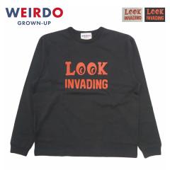 WEIRDO �E�B�A�[�h �O���b�h�n���h ���� �N���[�l�b�N T�V���c LOOK INVADING - L/S T-SHIRTS WRD5311 