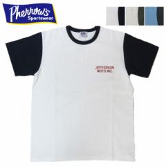 フェローズ PHERROWS 半袖 リンガーネック Tシャツ バックプリント ロゴ「Jefferson」25S-PMT-TT1 【2025年春夏新作】