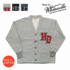 WHITES VILLE ホワイツビル レタードワッペン スウェット ボタン フロント カーディガン WV69042
