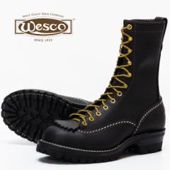 【即納在庫】 WESCO ウエスコ JOBMASTER BLACK ジョブマスター 10inch レザー ワークブーツ 