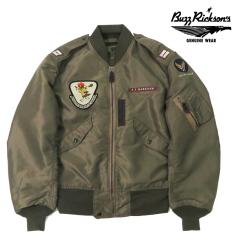 �o�Y���N�\���Y Buzz Ricksons Type L-2 �gREED PRODUCTS, INC.�h 66th FTR. INTCP.SQ. �t���C�g �W���P�b�g �~���^���[ BR15742 