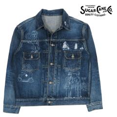 SUGAR CANE �V���K�[�P�[�� 14.25oz �f�j�� �W���P�b�g �Z�J���h�^�C�v 2nd CARTOON PAINT �J�[�g�D�[���y�C���g DENIM JACKET 1953 �W�[