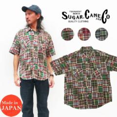 SUGAR CANE VK[P[  pb`[N Vc PATCH WORK CLOTH WORK SHIRT SC38444