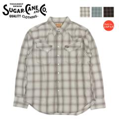 �V���K�[�P�[�� SUGAR CANE ���� �e���Z���I���u���[�`�F�b�N �E�G�X�^���V���c OMBRE CHECK WESTERN SHIRT  SC29688 �y2026�N�t�ĐV��z