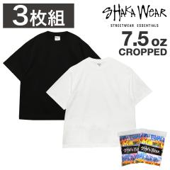 �V���J�E�F�A T�V���c ���� Shaka Wear ���n ����T�V���c �����Y �u�����h 3���g �w�r�[�E�F�C�g �N���b�v�h �g�b�v�X �Z�� Cropped Tee 