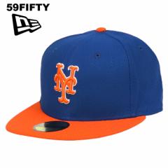 ニューエラ NewEra キャップ メンズ MLB NEW YORK METS ダイアモンドエラ 59FIFTY 公式モデル オーセンティック メジャーリーグ 6パネル 
