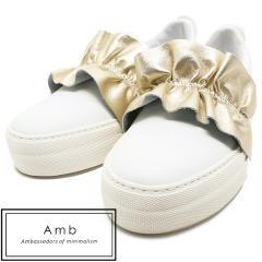 Amb Ambassadors of minimalism/�A���o�T�_�[�Y�I�u�~�j�}���Y�� RUFFLE ���U�[���{���X�j�[�J�[ �z���C�g���^���b�N ���f�B�[�X/���U�[/