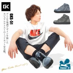 安全靴 撥水 ハイカット グローキックス デニムプリント デニム調 3E GLOW KICKS ケイゾック 作業靴 GKS-51 【即日発送/営業日16時迄】