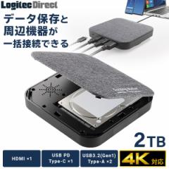 hbLOXe[V iPhone 15 Ή HDD USB Type-Cx1 USBPD100W USB3.2Gen1 USB3.1Gen1x2 nu HDMI^CvA 2TB LHD-DHU020PD W