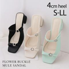 �yMAX10��OFF�N�[�|���z �T���_�� ���f�B�[�X �\�� VIVIAN �t�����[�o�b�N�� �~���[�� ������ �X�g���b�v 4cm ���[�q�[�� ZOZO �q�[�� 