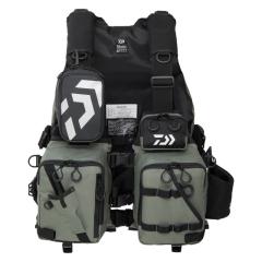 バックパックTCベスト V-29 フィッシングベスト 釣り チャコールグレイ