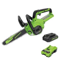 �����o�� greenworks 24V �o�b�e���[�`�F���\�[ 250mm CS24BA2 �[�d�� �o�b�e���[�E�[�d��t��