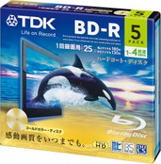 TDK ^pu[CfBXN BD-R 25GB 1-4{ S[hfBXN 5pbN 5mmXP[X BRV25B5A