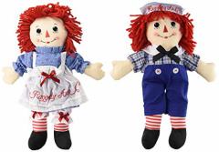 Bundle of 2 Aurora Dolls - Large 16 Classic Raggedy Ann and Raggedy Andy 