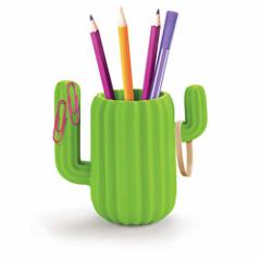 Mustard Pen Holder Desktop Organiser - Green Cactus