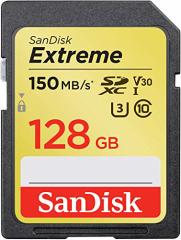 SanDisk 128GB Extreme UHS-I SDXC SDSDXV5-128G TfBXN COpbP[Wi