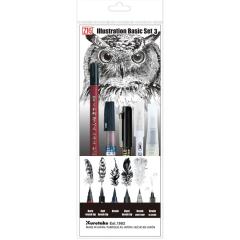 ���|�@ZIG ILLUSTRATION BASIC SET�R�@�M�؂� 5�{�Z�b�g IKTB-22/5V