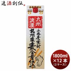 麦焼酎 九州浪漫 パック 1.8L 1800ml 12本 2ケース 25度 紅乙女酒造 焼酎 お酒
