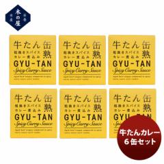 木の屋石巻水産 牛たん粗挽きスパイスカレー煮込み６缶セット のし・ギフト対応不可
