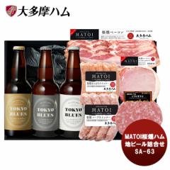 ビール お酒 大多摩ハム MATOI桜燻ハム・地ビール詰合せ ＳＡ－６３ クラフトビール 詰合せ セット 味くらべ 食べ比べ ギフト 贈り物 誕